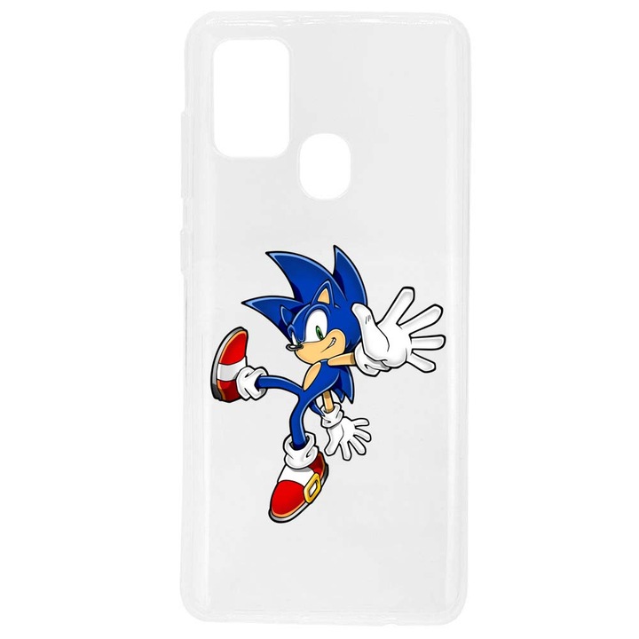 Husa compatibila cu Samsung Galaxy A21s Silicon Transparenta Model Sonic