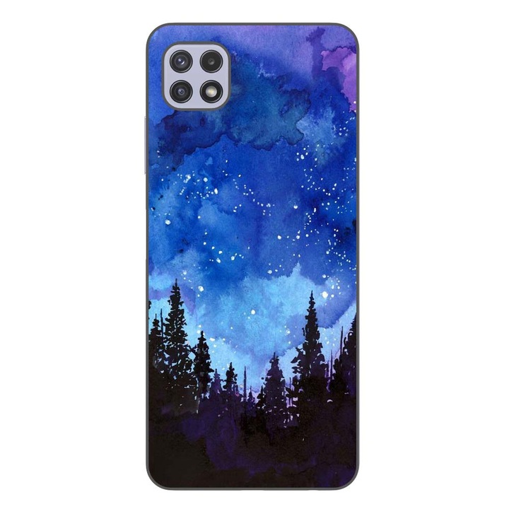 Husa compatibila cu Samsung Galaxy A22 5G Silicon Gel Tpu Model Night Forest