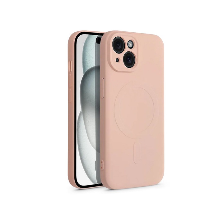 Husa telefon, silicon Apple iPhone 15 - Husa Silicone Mag - roz