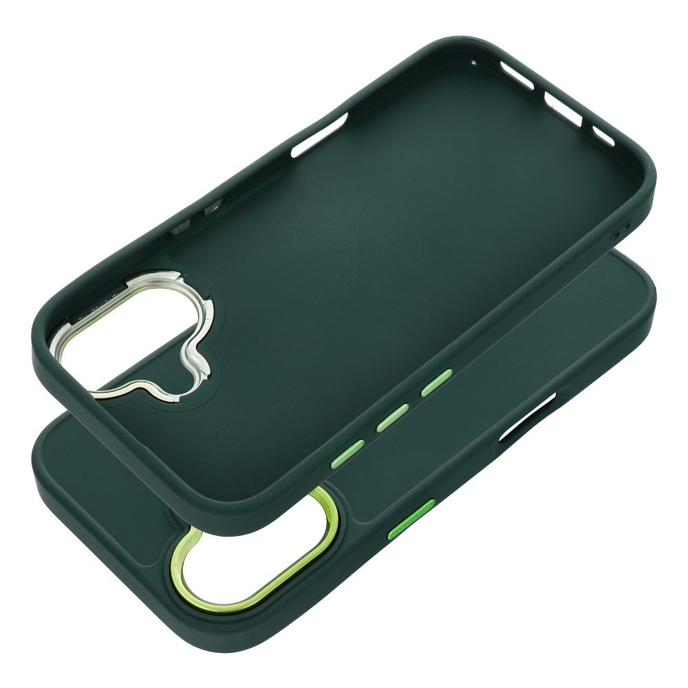 Husa compatibila Apple iPhone 16 Plus rezistenta la impact mediu, verde