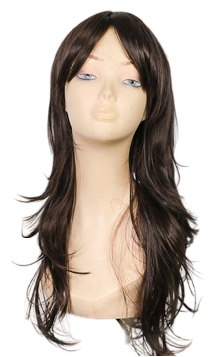 Peruca lunga, par sintetic, lungime 57 cm, maro