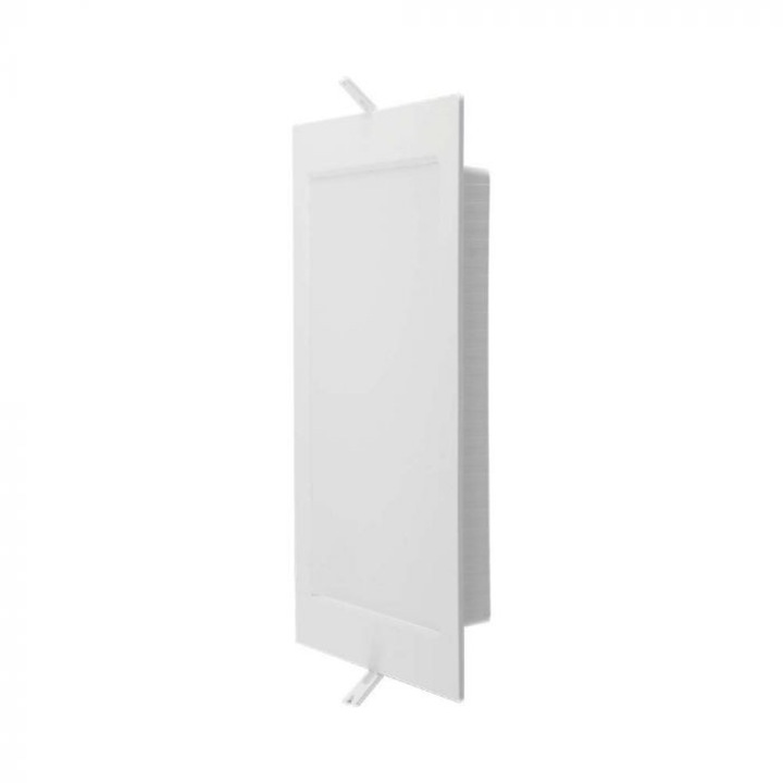 Вграден квадратен LED спот 12W, 1200 lm, IP20, неутрална светлина (4000K), 170x170mm, IP20, бял, V-TAC