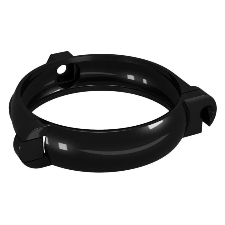 Скоба за Тръба Devorex, PVC система CLASSIC 120, Ø80, RAL 9017