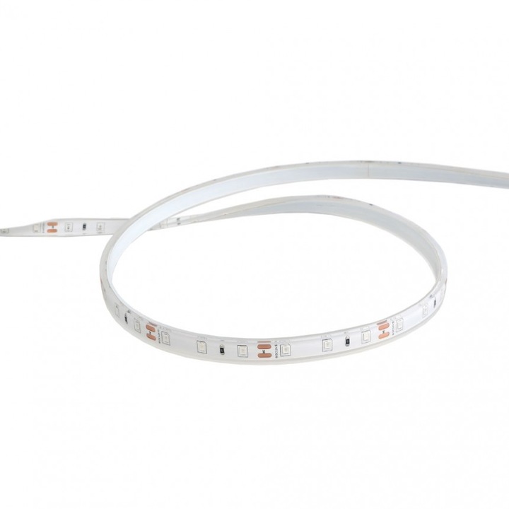 LED лента Lightex, Влагозащита, 2835, 60бр/м, 12V, DC 4.8W/m, 106lm/w, Синя светлина, IP68, Силиконово покритие и лепило, 10мм, 5метра