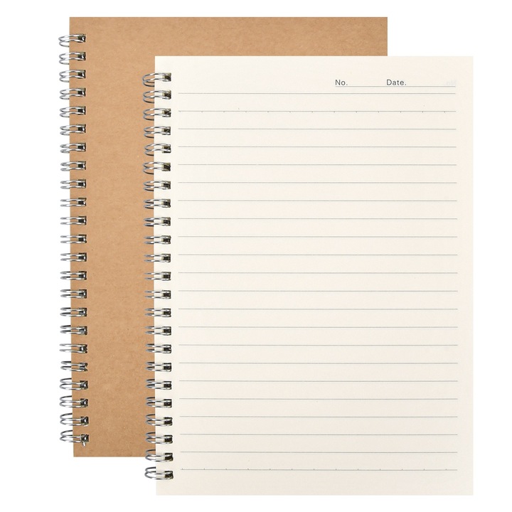 2 db A5-ös vezetékes notebook készlet, 50 oldal, 80 g/m²