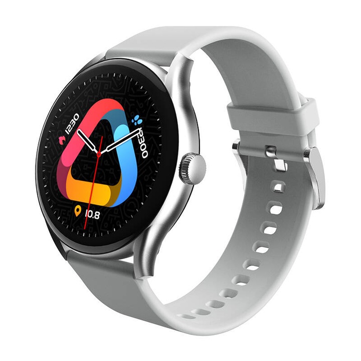 Смарт часовник QCY, Watch GT, AMOLED, IPX8, Bluetooth, Сив