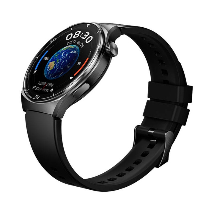 Часовник Smartwatch QCY, Известия, Bluetooth, Черен