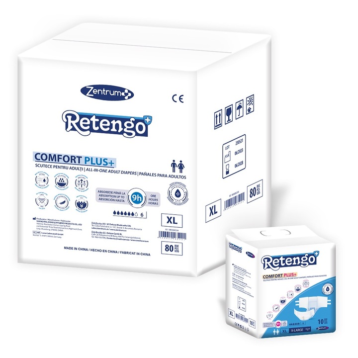 Scutece incontinenta adult RETENGO, XL, 80 buc
