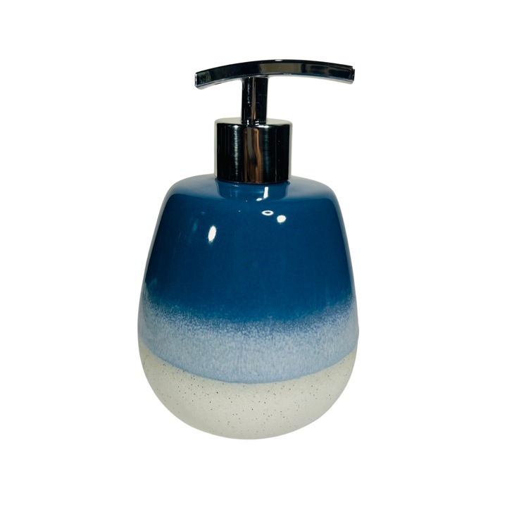 Folyékony szappanadagoló, kerámia, kék, 460 ml