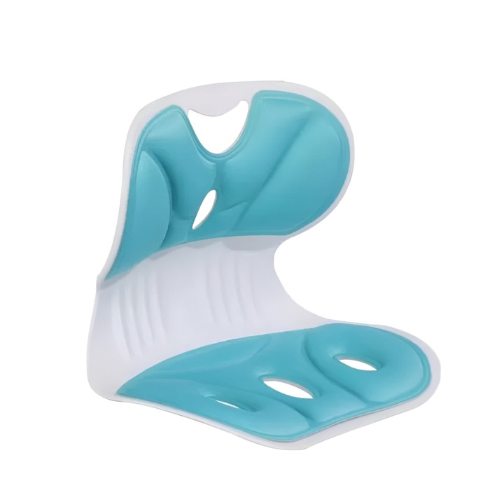 Suport pentru Scaun Corectarea Posturii Portabil Ergonomic Ameliorare Durere Respirabil 36x34x33 cm Marime L Verde