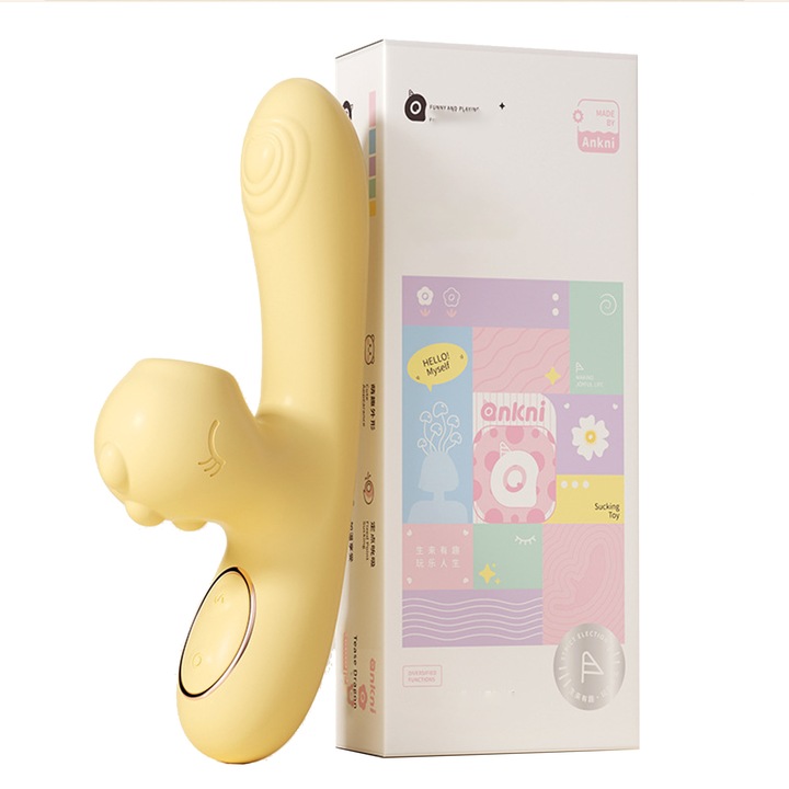 Vibrator sexual pentru Femei, cu 10 moduri de aspirare si vibratie, cu Ventuza Stimulare Clitoris, Silentios, Design Discret, Usor, Waterproof