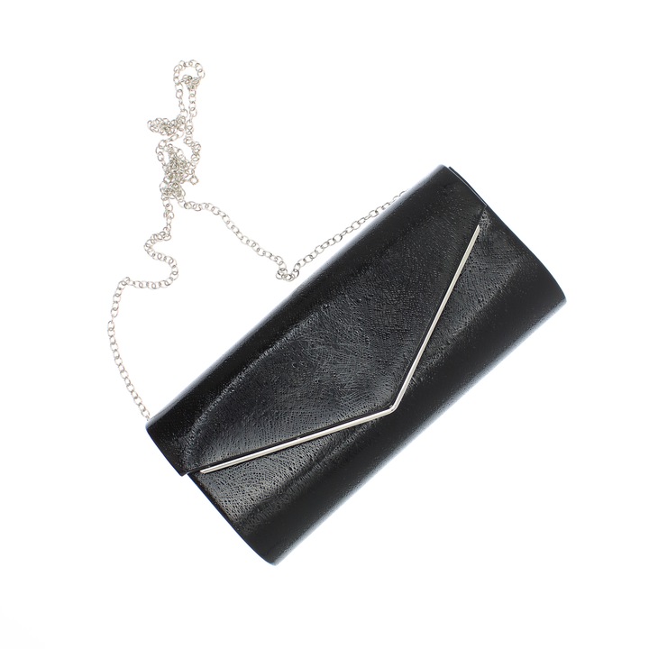 Чанта, дамска, от синтетичен материал, ButicCochet, 26x13x5 см, черна - GND677