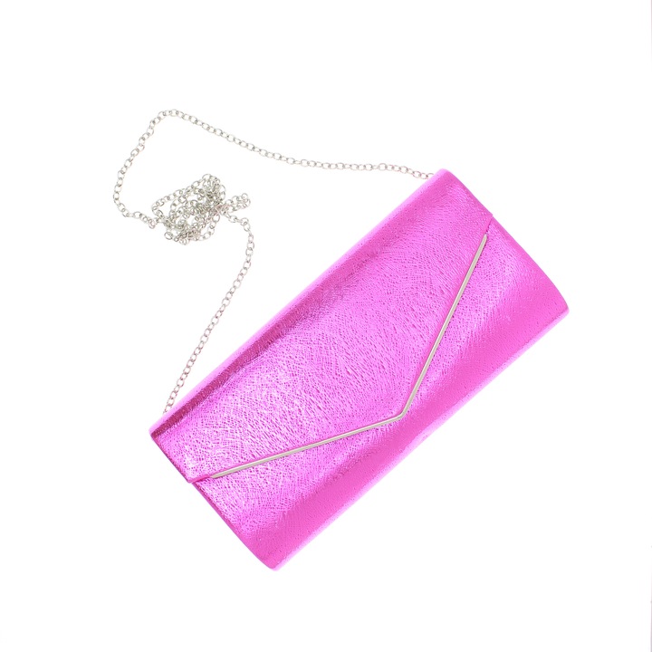 Чанта, дамска, от синтетичен материал, ButicCochet, 26x13x5 см, Розова- GND678