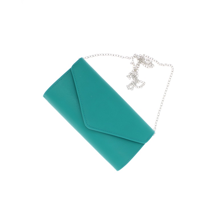 Чанта, дамска, от синтетичен материал, ButicCochet, 22x11x5 см, тюркоаз - GND693