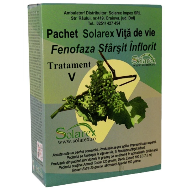 Pachet Tratament V, vita de vie, Fenofaza Sfarsit Inflorit, pentru 50 litri de apa