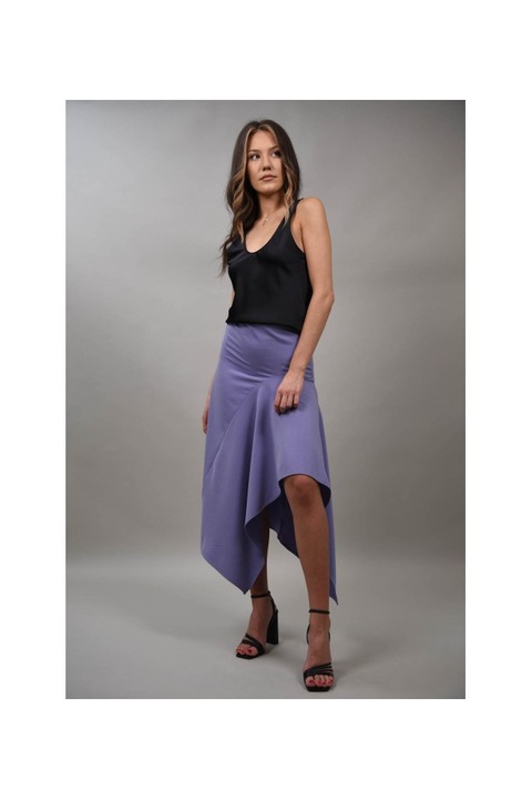 Fusta lunga asimetrica chiara, Violet