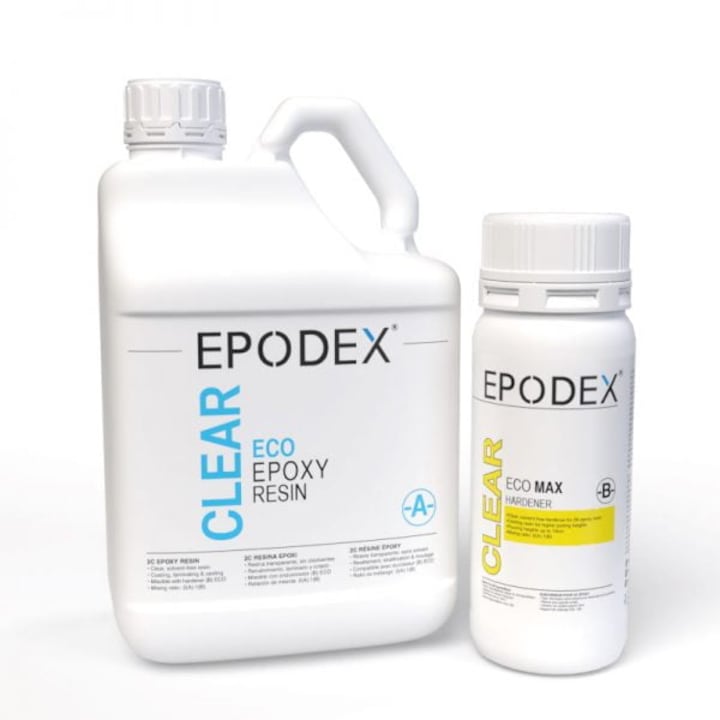 Rasina epoxidica Epodex transparent de turnare ECO Max grosime 0,1-10cm- 0,75 kg