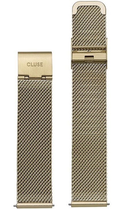 Cluse Minuit Mesh óraszíj, rozsdamentes acél, arany, 16 mm