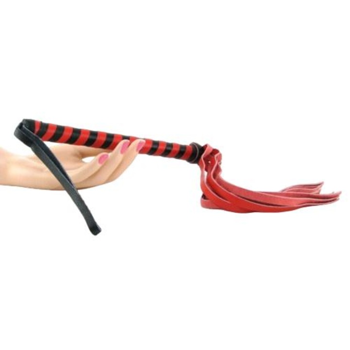 Bici din piele, Pipedream, Fetish Fantasy, 53 cm, rosu/negru