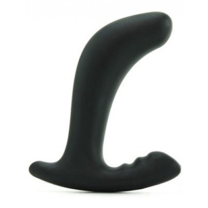 Dildo prostata Mystim, Twisting Tom, Silicon, Flexibil, Negru, 13 cm