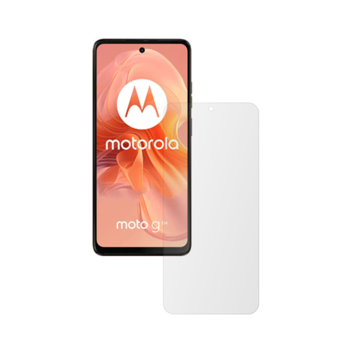 Комплект от 2x iSkinz протектор за екран за Motorola Moto G04 - пълно изрязване, невидим Skinz HD, ултра-прозрачен силикон с пълно покритие, залепващ и гъвкав