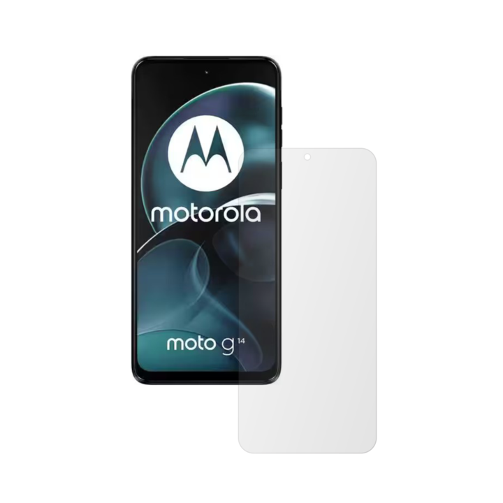 Комплект от 2X iSkinz протектор за екран за Motorola Moto G14 - подходящ за калъф, невидим Skinz HD, ултра-прозрачен силикон с пълно покритие, залепващ и гъвкав