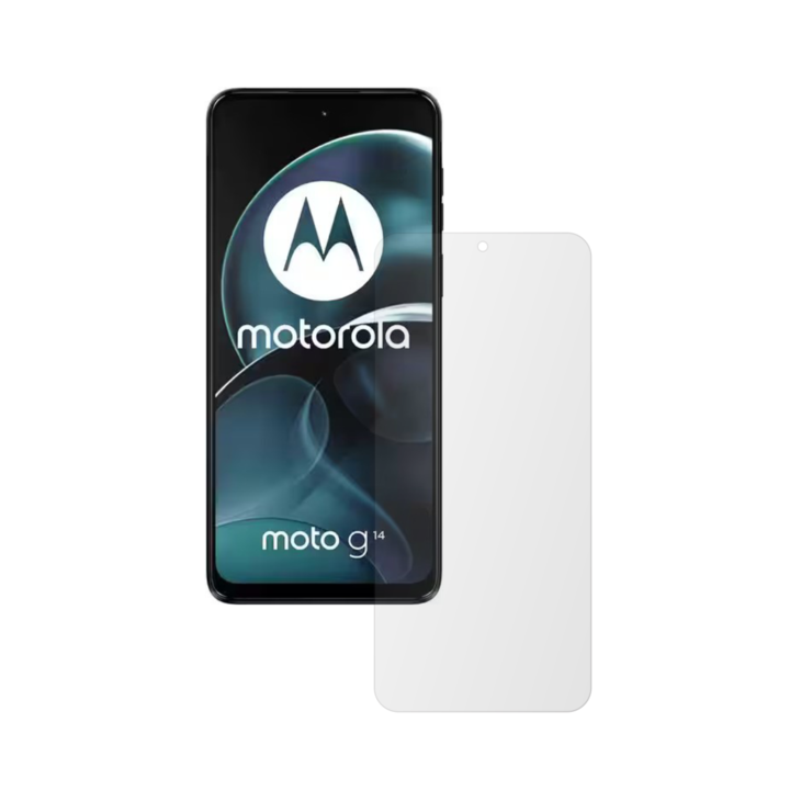 Комплект от 2X iSkinz протектор за екран за Motorola Moto G14 - цял изрез, невидим Skinz HD, ултра-прозрачен силикон с пълно покритие, залепващ и гъвкав