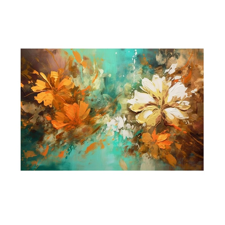 Tablou Floral, Floarea Soarelui, MDF, 90x60 cm