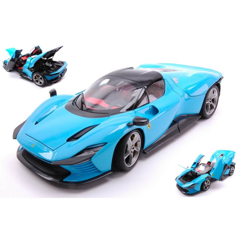 Macheta Ferrari Daytona SP3 bleu - 1/18 Bburago Signature - eMAG.ro