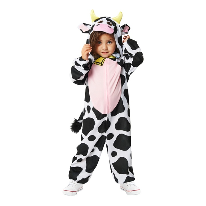 Costum vacuta Onesie KidMania® pentru fete, 6-8 ani, 128 cm