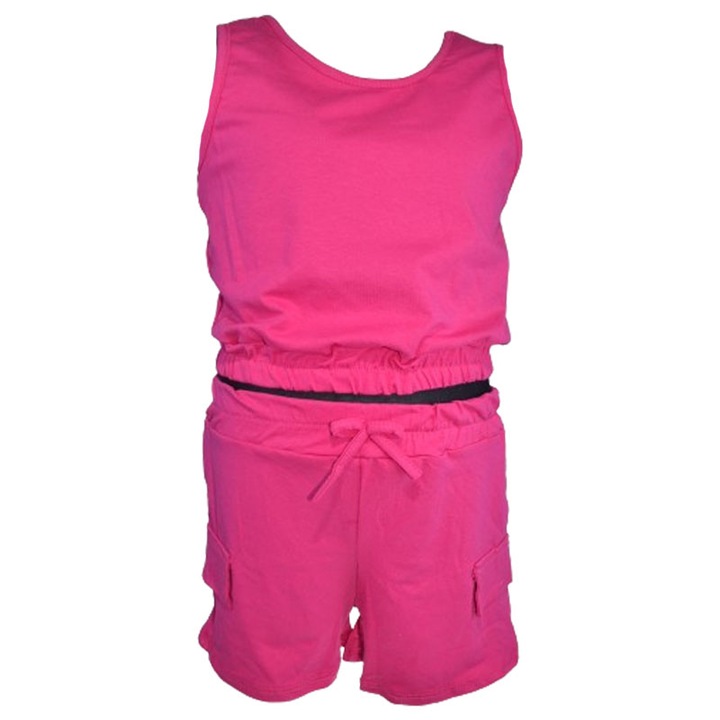 Compleu 2 piese pantaloni scurti si maiou pentru fete Mini Junior R290524-19, Fucsia 107936