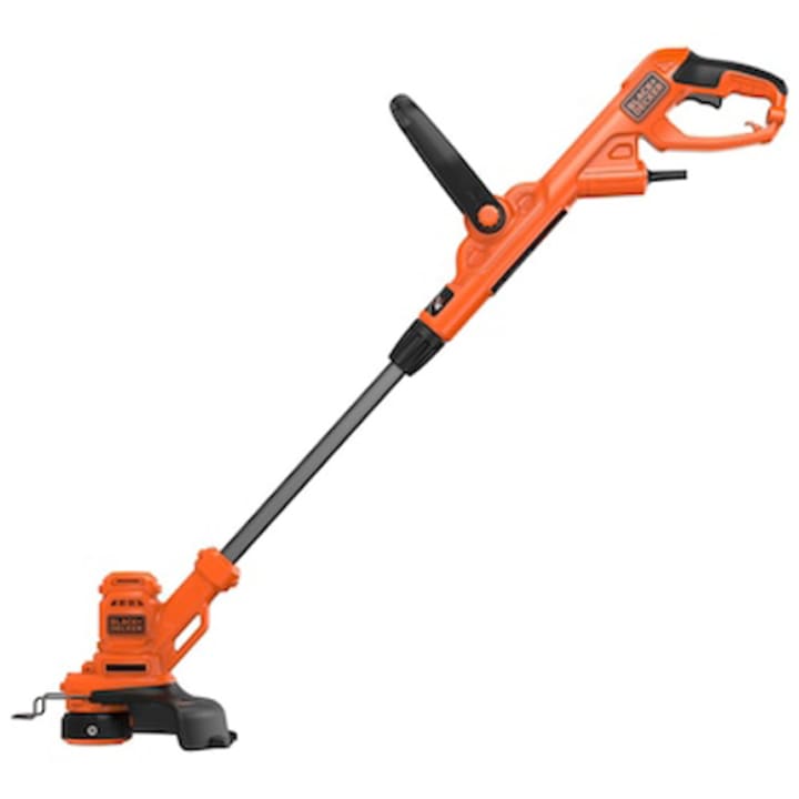 Trimmer de tuns gazon/iarba electric Black & Decker BESTA525, putere 450 W, latime de taiere 25 cm, E-Drive, prelungire automata a firului AFS, schimbare fara unelte de la tundere la taierea marginilor