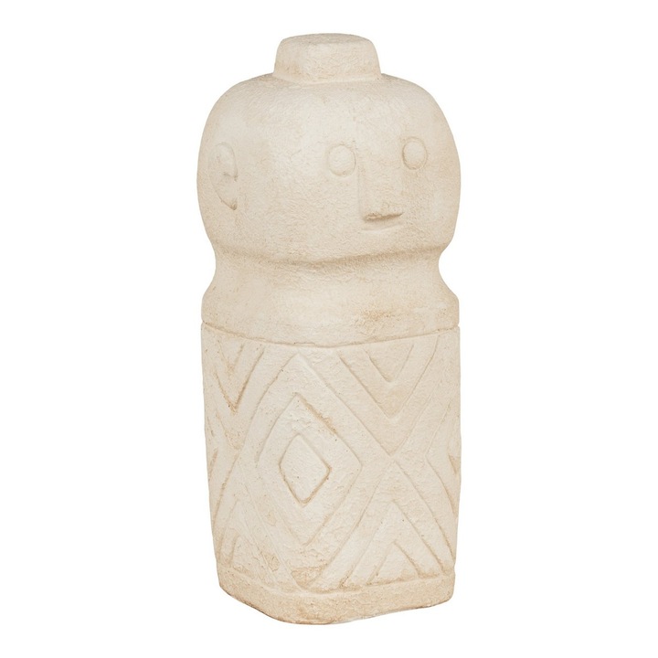 Vaza Decorativa Decoration, Ceramica, Bej, 6,5x6,5x15 cm, EPIKASA