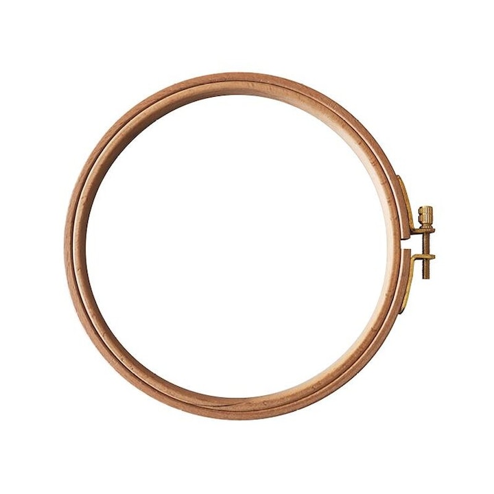 Gherghef broderie de lemn cu surub, 6 inch/15.5 cm BabySnap