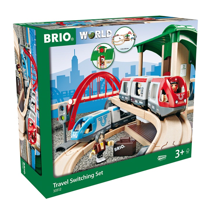 Kомплект за игра Brio - Влакче със свързваща станция