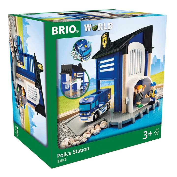 Комплект за игра Brio - Полицейски участък