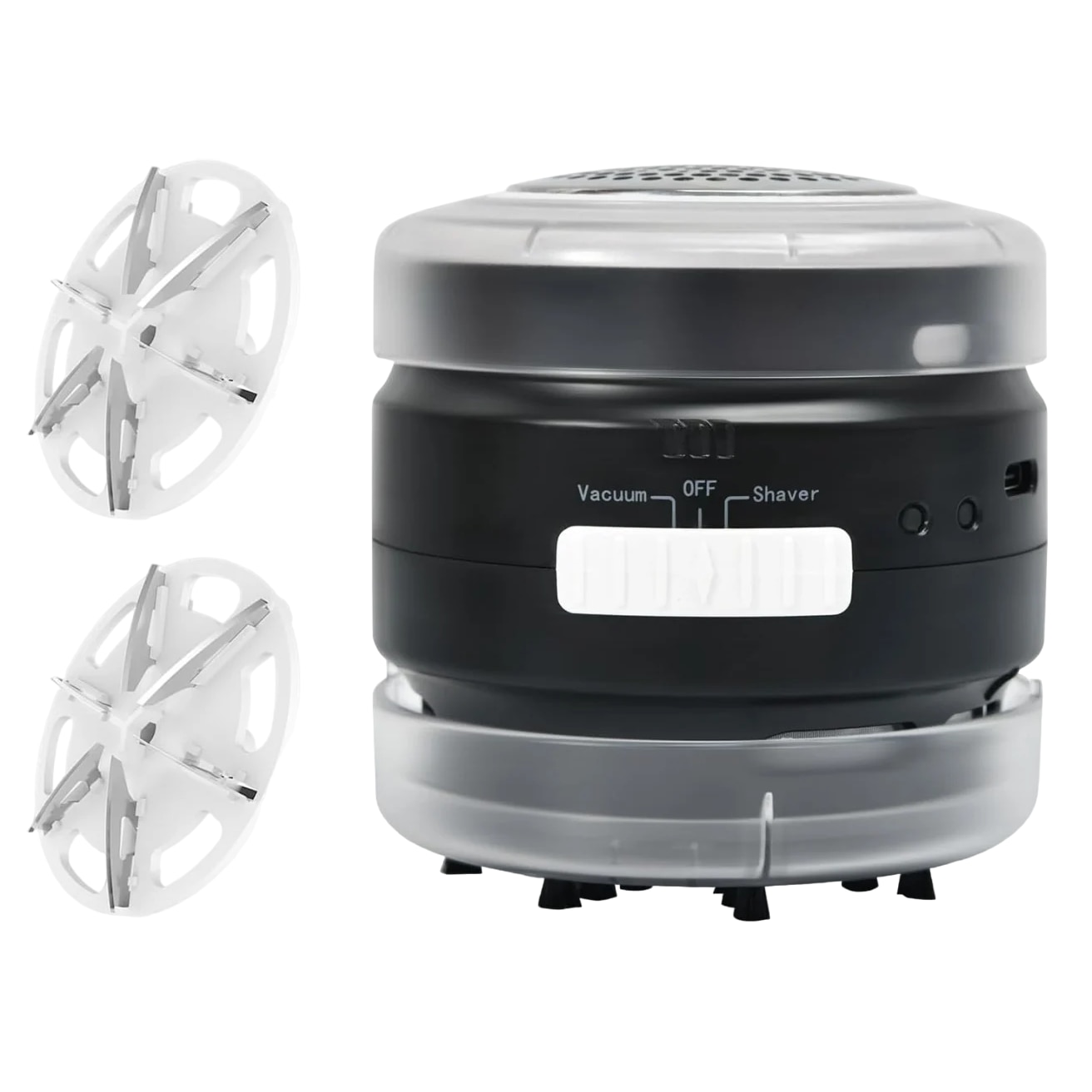Aparat de curatat scame cu functie de aspirare Stn, ABS, negru, 220 V, 8,5 x 8,5 x 8,8 cm