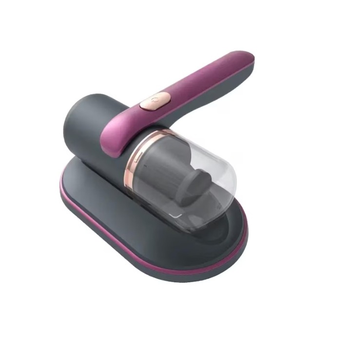 Aspirator de pat anti-acarieni, fara fir, 10000 vibratii/minut, mov, igienizare profunda