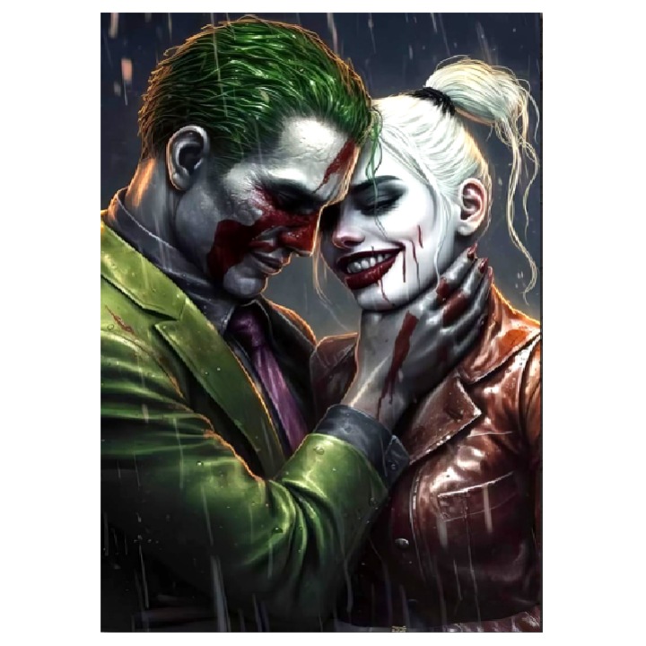 Картина на платно Joker&Harley, Многоцветна, 50 х 70 см