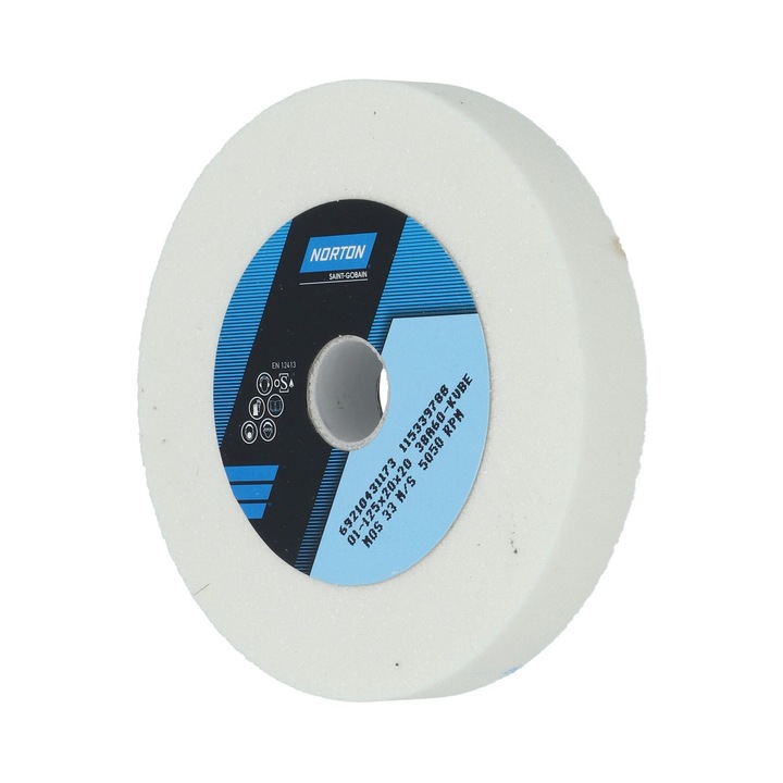 Egyenes köszörűkorong Ø125x16x20 mm 38A60