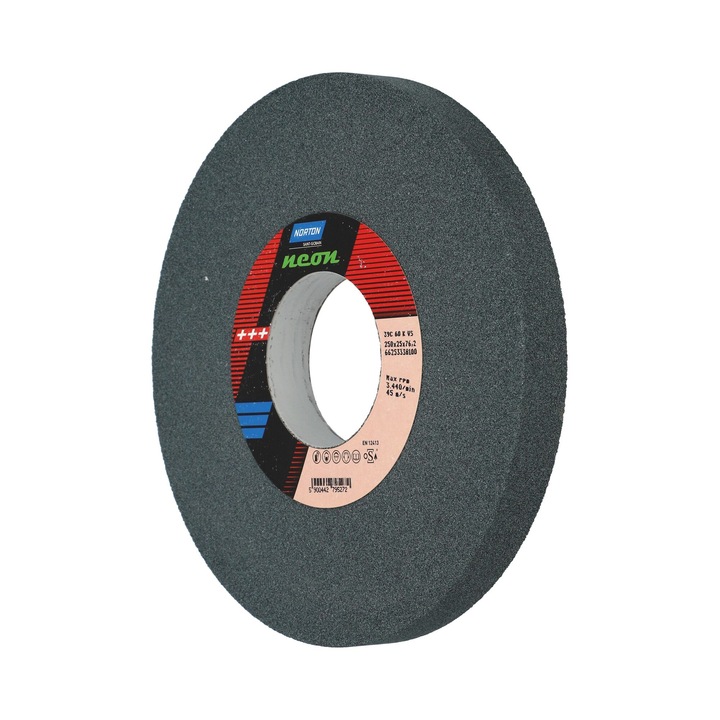 Egyenes köszörűkorong Ø250x20x76, 2 mm 37C60