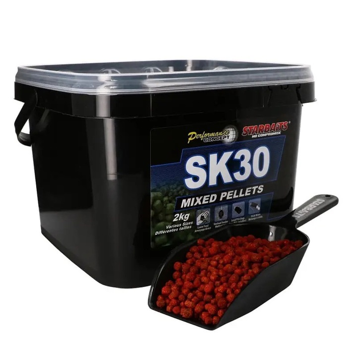 Starbaits SK30 ( Tintahal-Krill ) Pellet mix 2kg + Kanál