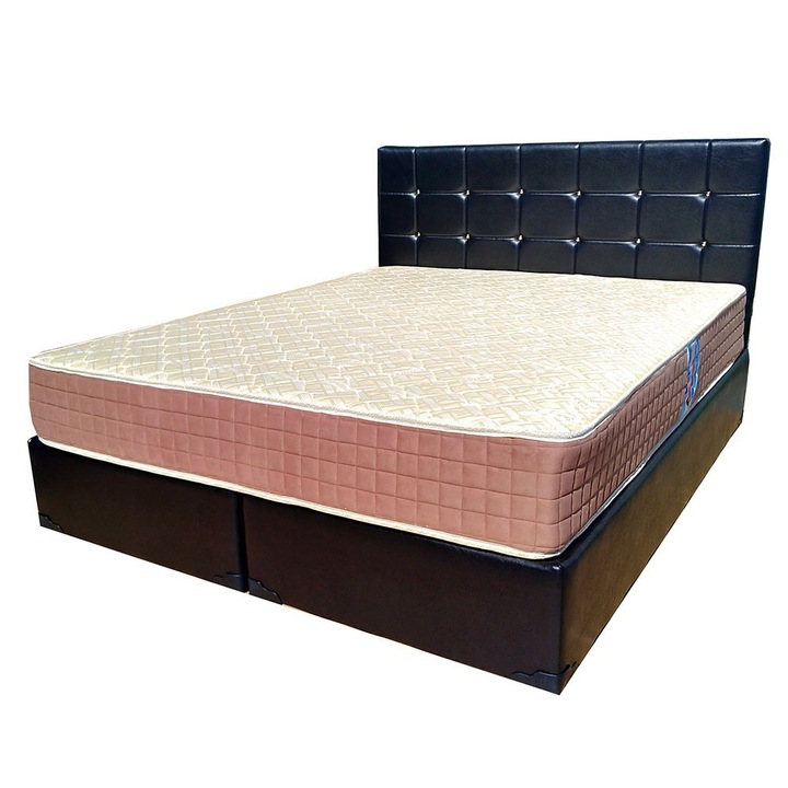 Saltea reversibila SALTEX Superortopedica Lux, 90x200x23cm, cu plasa de arcuri, cu sistem de aerisire, ferma