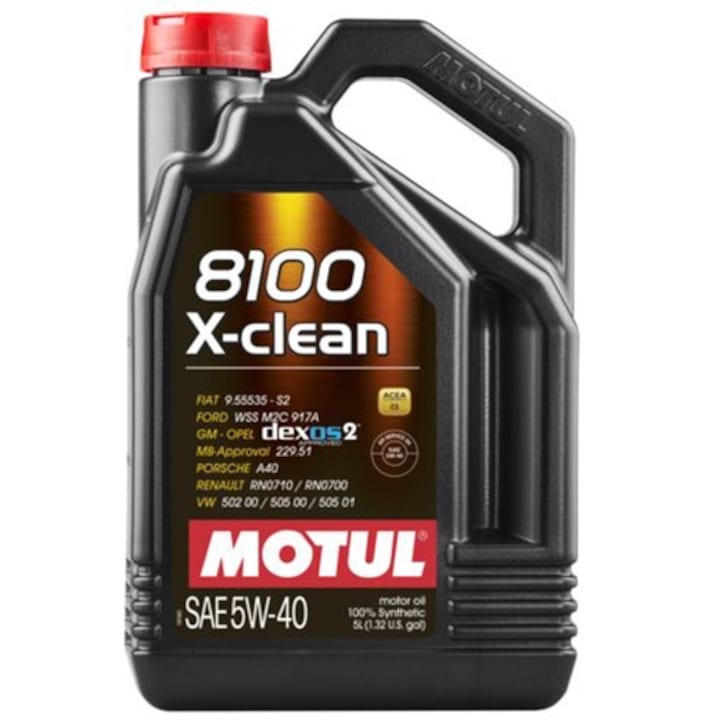 Ulei sintetic Motul 8100 X-Clean C3 5W40 5 litri