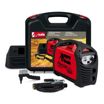 Invertor sudura 150A Telwin FORCE165ACX, electrod 1.6-4.0mm, 5.5kg, cu accesorii Invertor sudura 150A Telwin FORCE165ACX, electrod 1.6-4.0mm, 5.5kg, cu accesorii