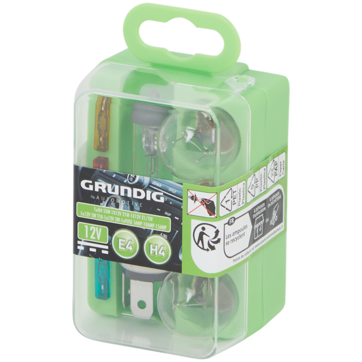 Kit becuri auto H4 Grundig, 8 bucati