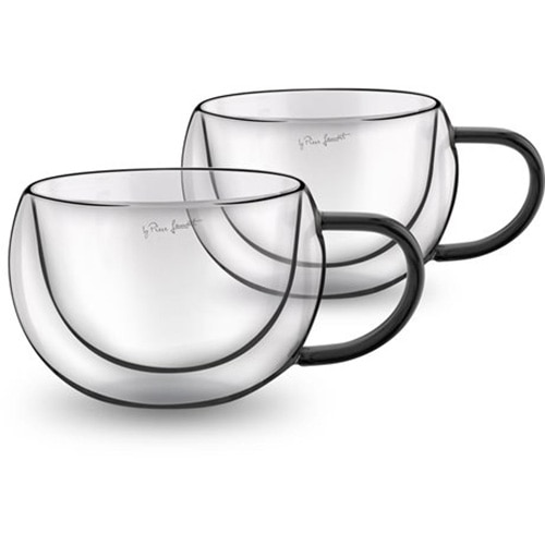 Set 2 cani Lamart Vaso, termorezistente, inaltime 7.5 cm, 270 ml, negru