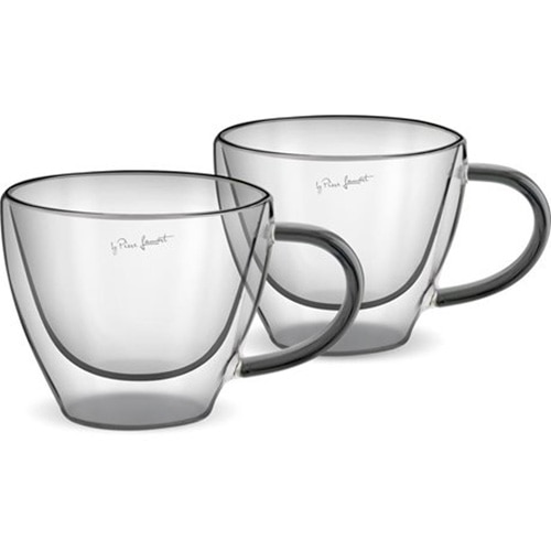 Set 2 cani Lamart Vaso, termorezistente, inaltime 7.5 cm, 190 ml, negru