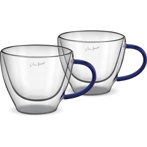Set 2 cani Lamart Vaso, termorezistente, inaltime 7.5 cm, 190 ml, albastru