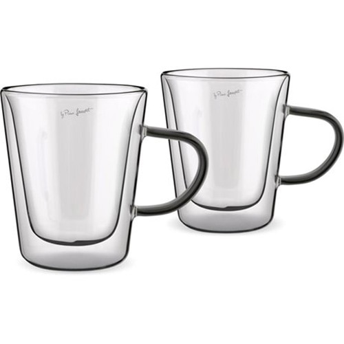 Set 2 cani Lamart Vaso, termorezistente, inaltime 11 cm, 300 ml, negru
